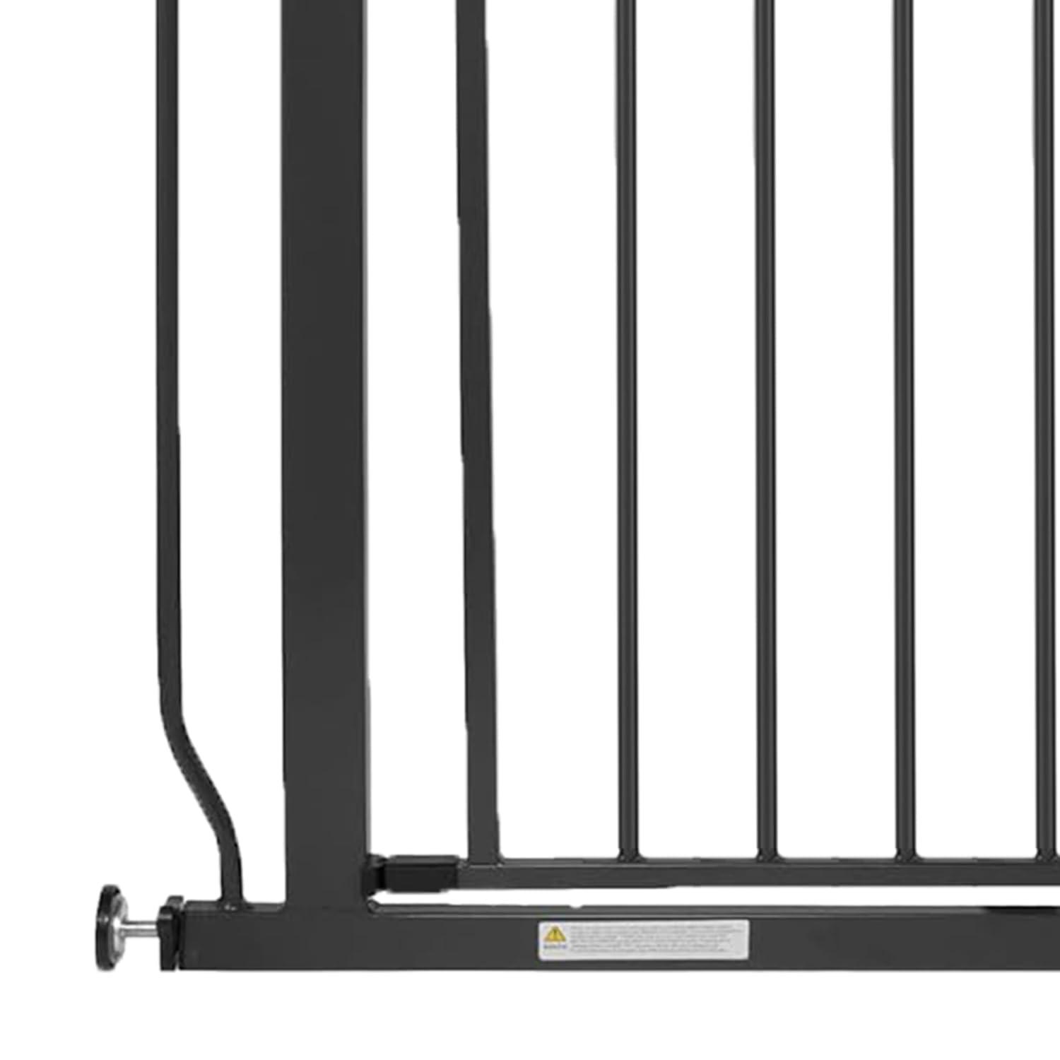 imageBalanceFrom Easy WalkThru Baby and Pet Safety Gate with HoldOpen and AutoClose Adjustable Steel Barrier for Stairs Doorways and Hallways No Drilling Installation30inch Tall Graphite